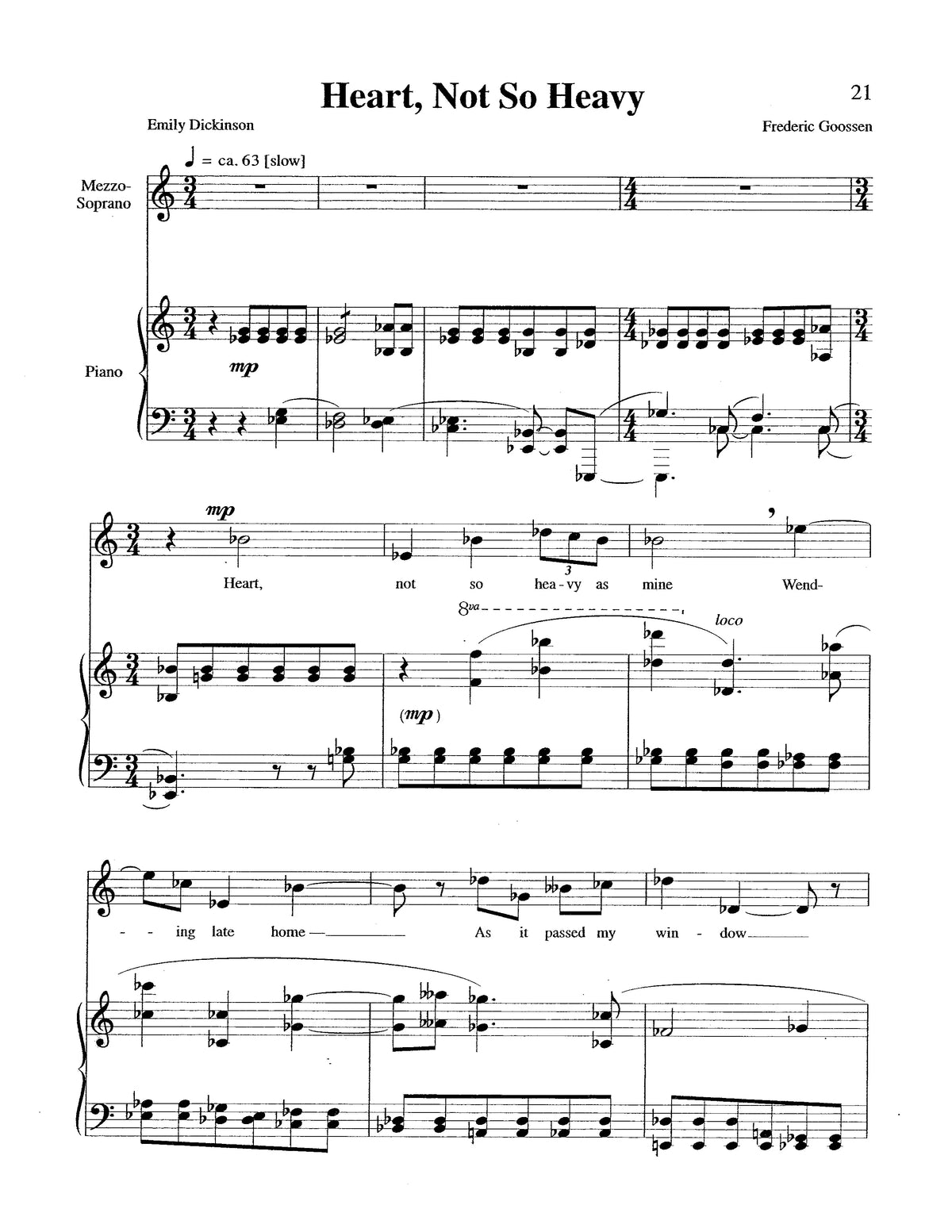 Goossen: An Emily Dickinson Songbook