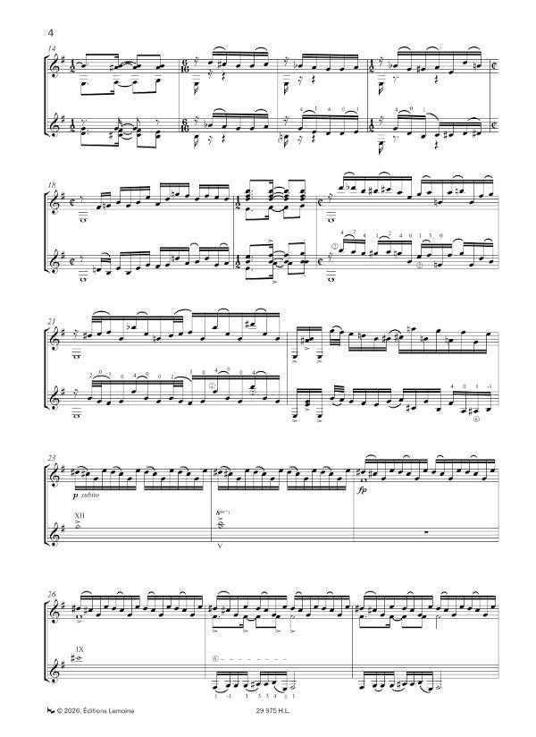 Dyens: Fuoco (arr. for 2 guitars)