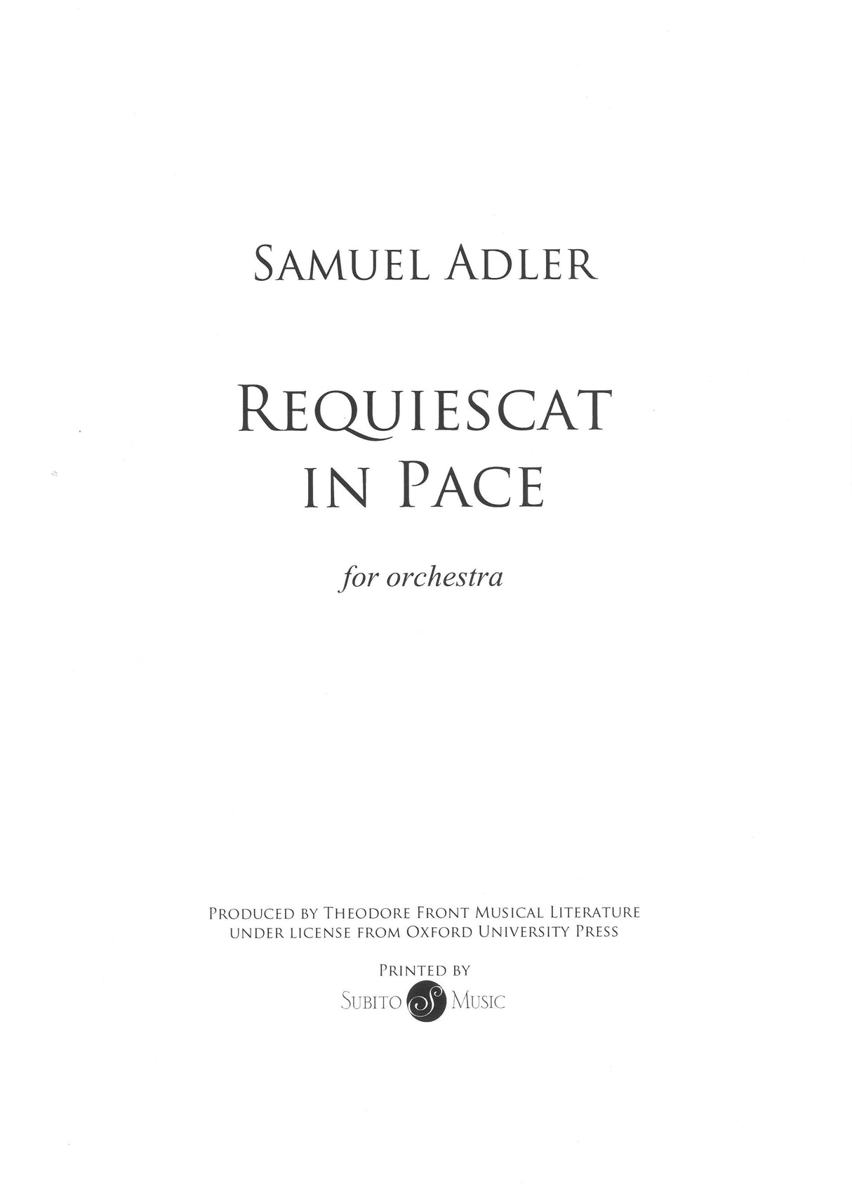 Adler: Requiescat in Pace