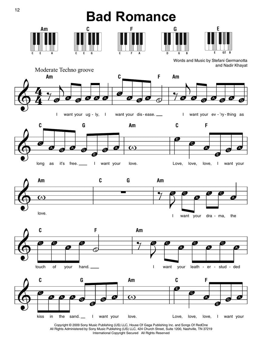 Lady Gaga – Super Easy Songbook