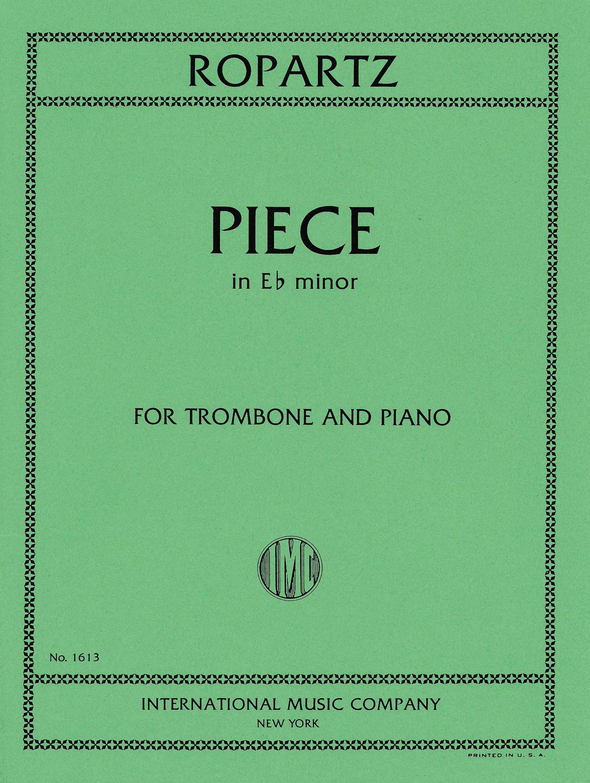 Ropartz: Piece in E-flat Minor