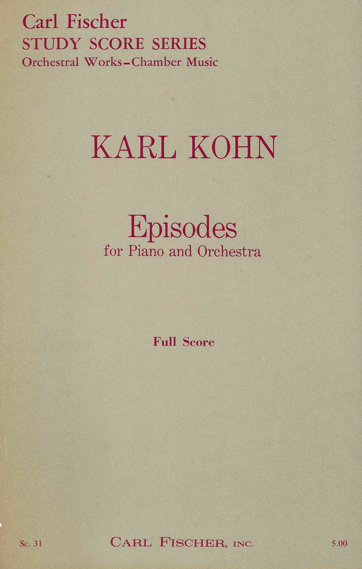 Kohn: Episodes