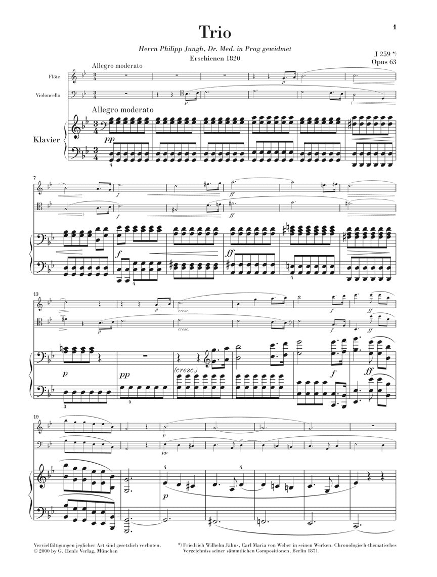 Weber: Trio in G Minor, Op. 63