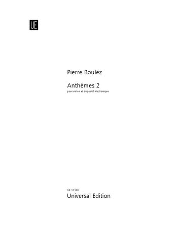 Boulez: Anthèmes 2