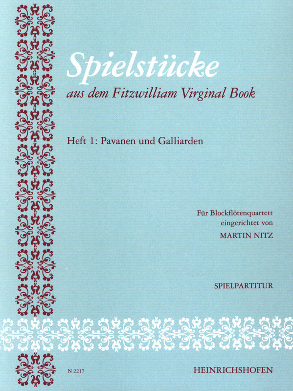 Pieces from the Fitzwilliam Virginal Book - Volume 1 (arr. for recorder quartet)