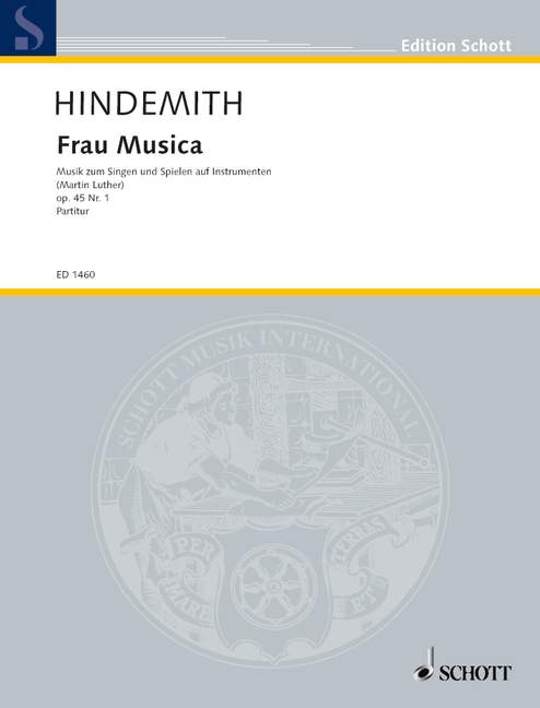 Hindemith: Frau Musica, Op. 45, No. 1