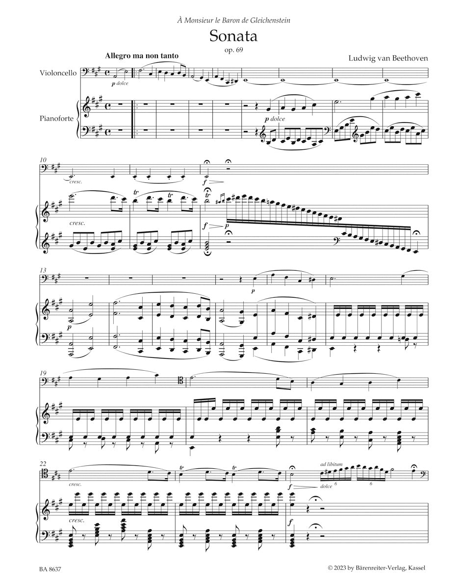 Beethoven: Cello Sonata in A Major, Op. 69