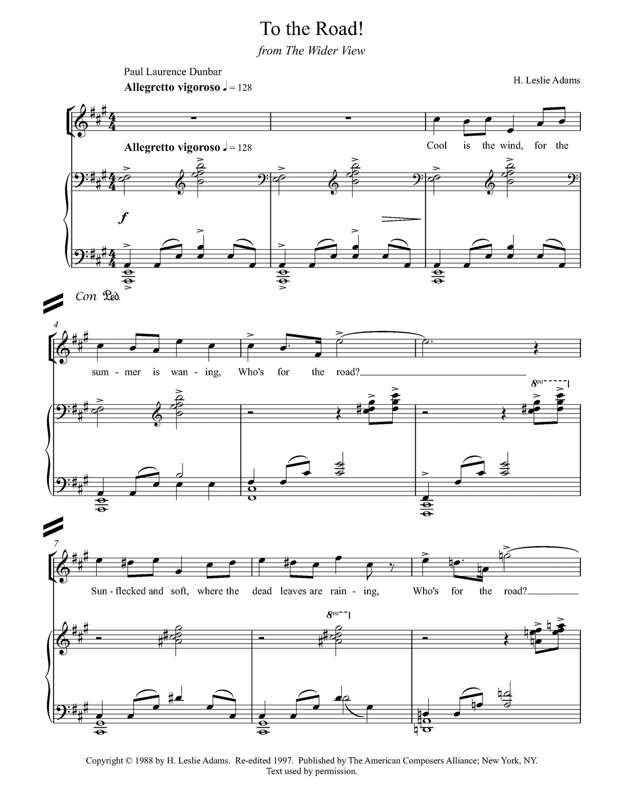 H.L. Adams: The Wider View