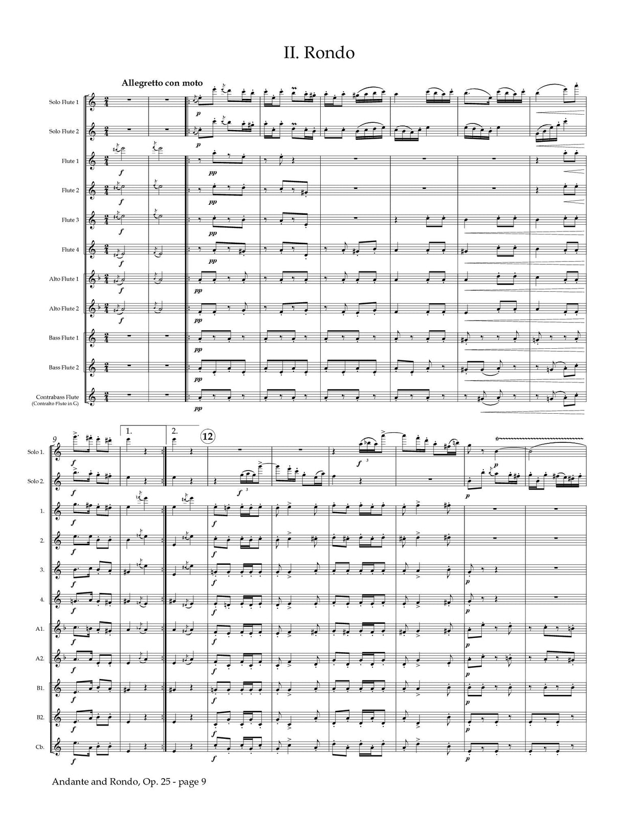 Doppler: Andante and Rondo, Op. 25 (arr. for flute choir)