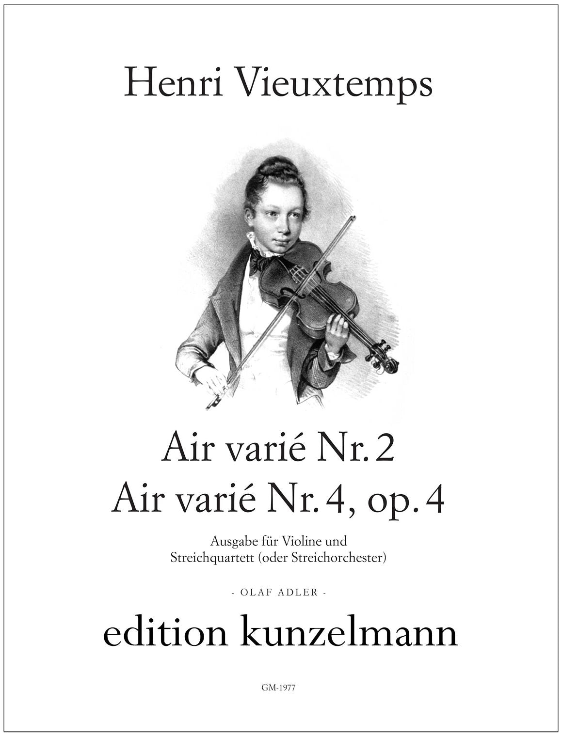 Vieuxtemps: Airs variés No. 2 & No. 4, Op. 4 (arr. for violin & string quartet)