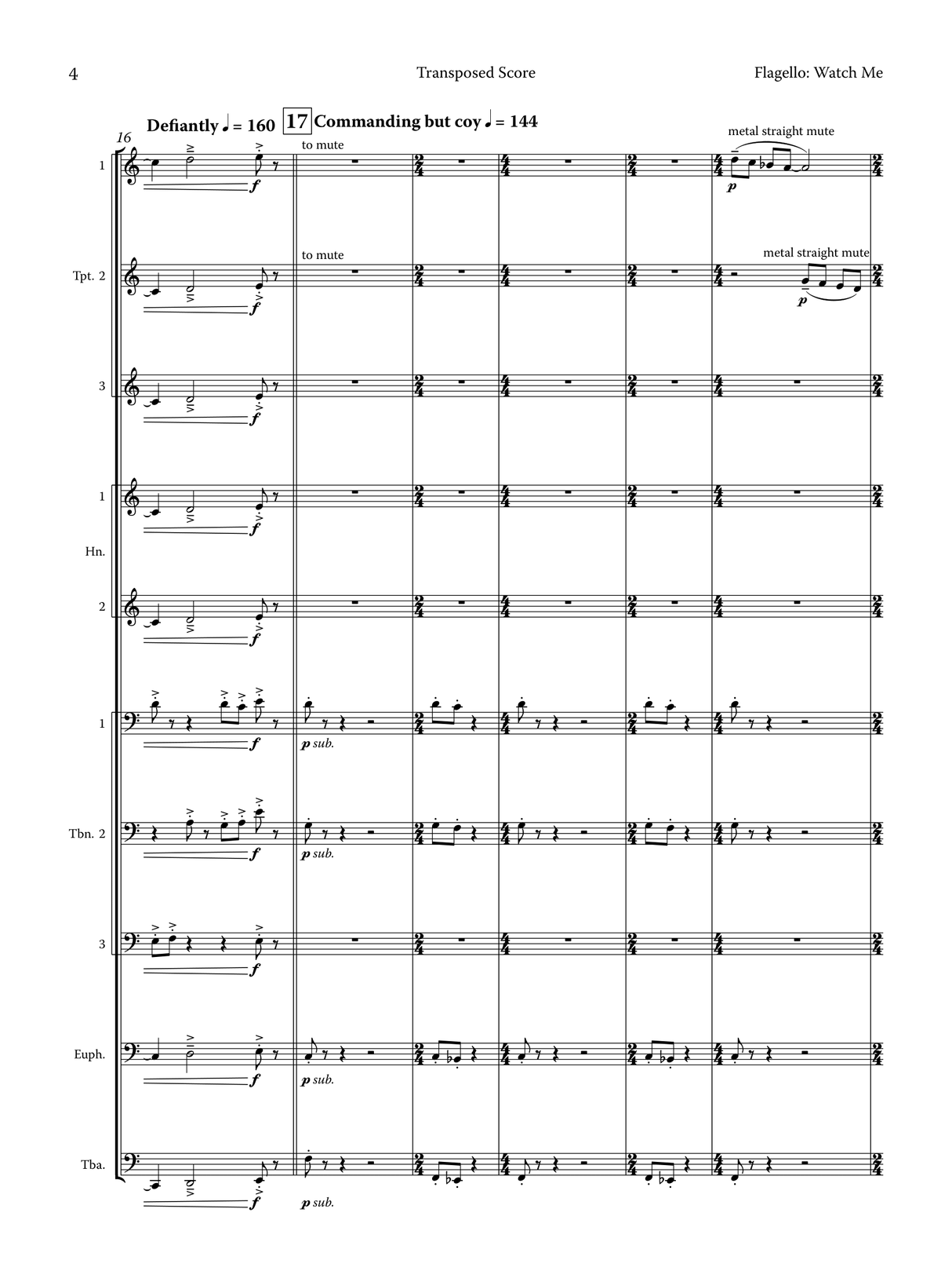 Flagello: Watch Me (Version for Brass Ensemble)