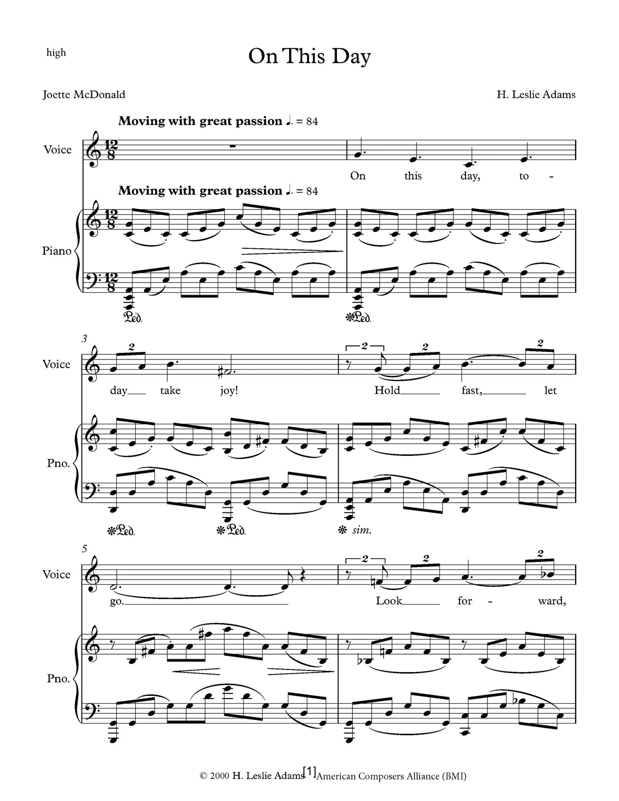 H.L. Adams: Daybirth