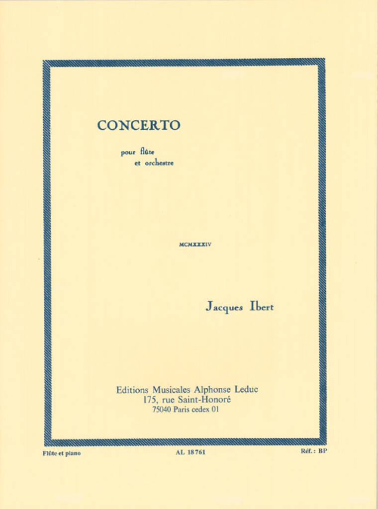 Ibert: Flute Concerto