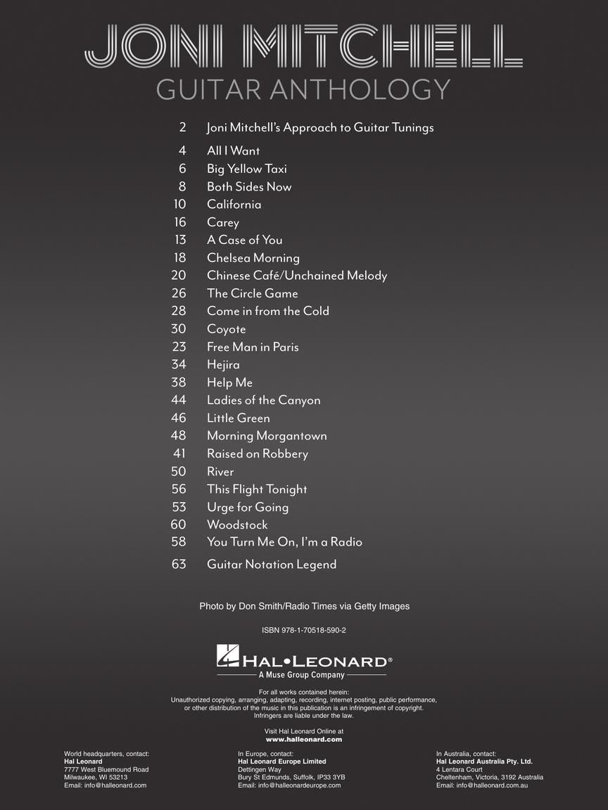 Joni Mitchell Guitar Anthology