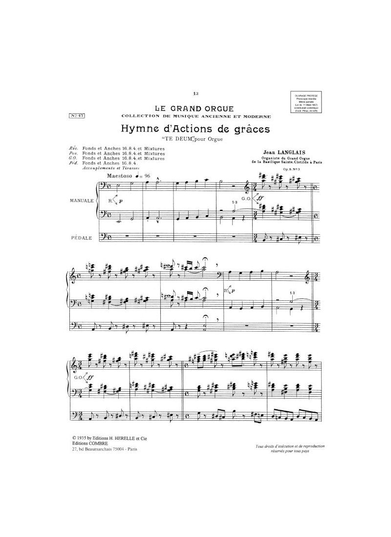 Langlais: Paraphrases grégoriennes, Op. 5