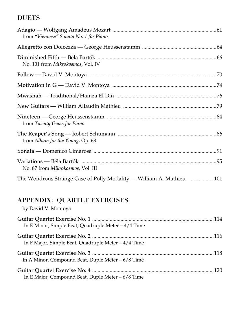 Solos and Duets for Classical Guitar