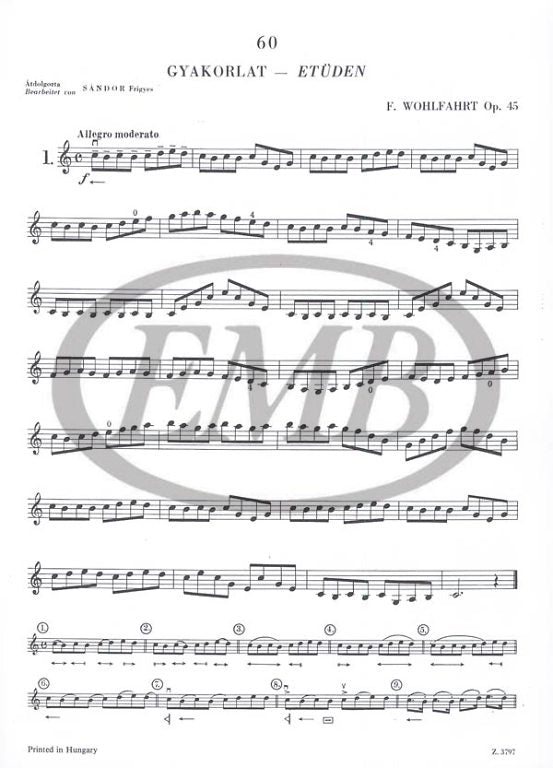 Wohlfahrt: 60 Studies, Op. 45