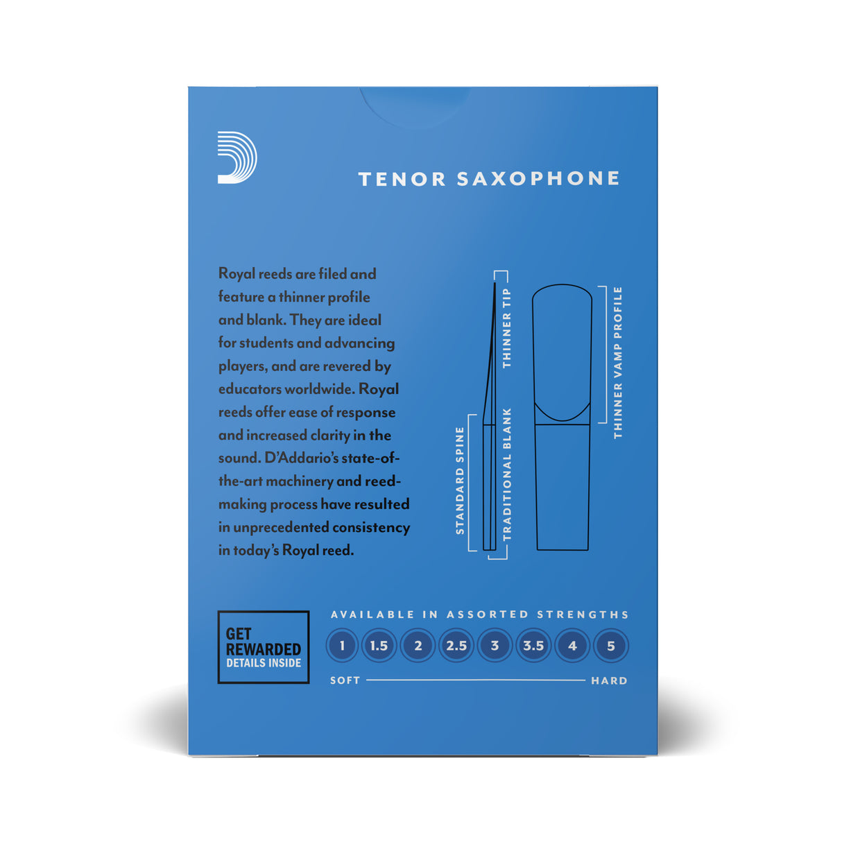 D'Addario Royal Tenor Saxophone Reed