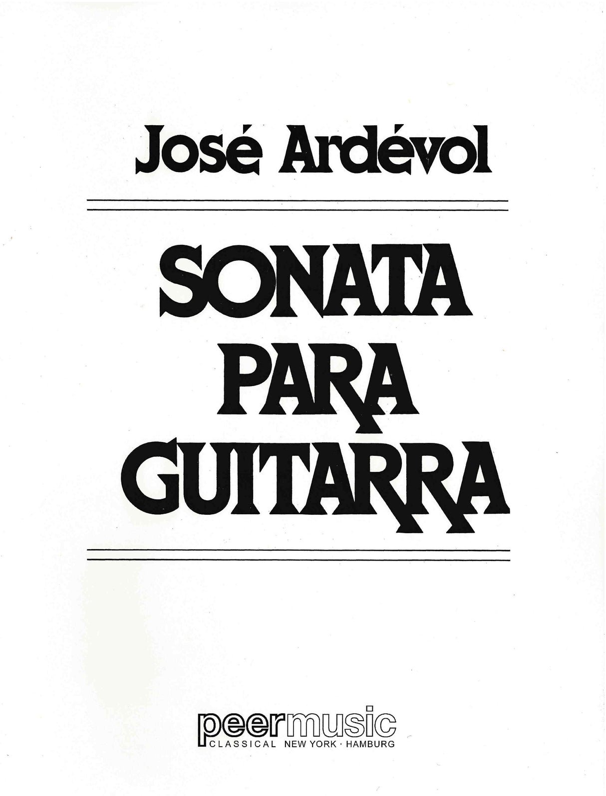 Ardévol: Sonata para Guitarra