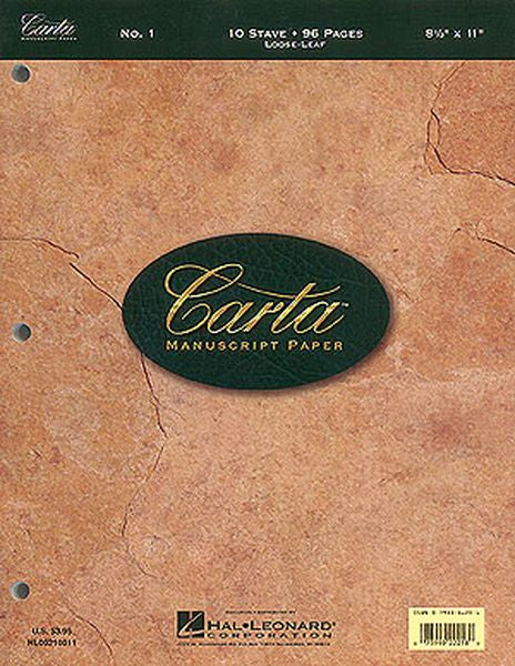 Carta Manuscript Paper Basic - 8.5" x 11" - Loose Leaf