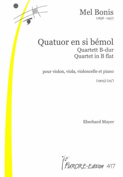 Bonis: Piano Quartet in B-flat Major, Op. 69