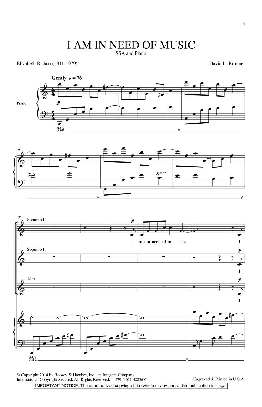 Brunner: I Am in Need of Music