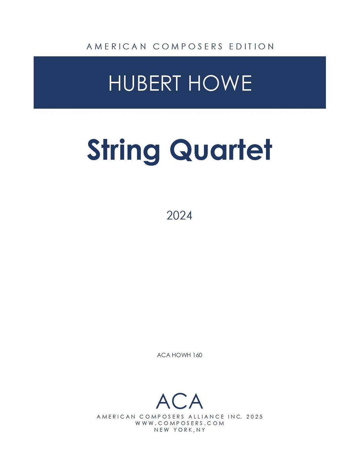 Howe: String Quartet