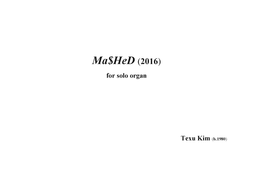 T. Kim: Ma$HeD