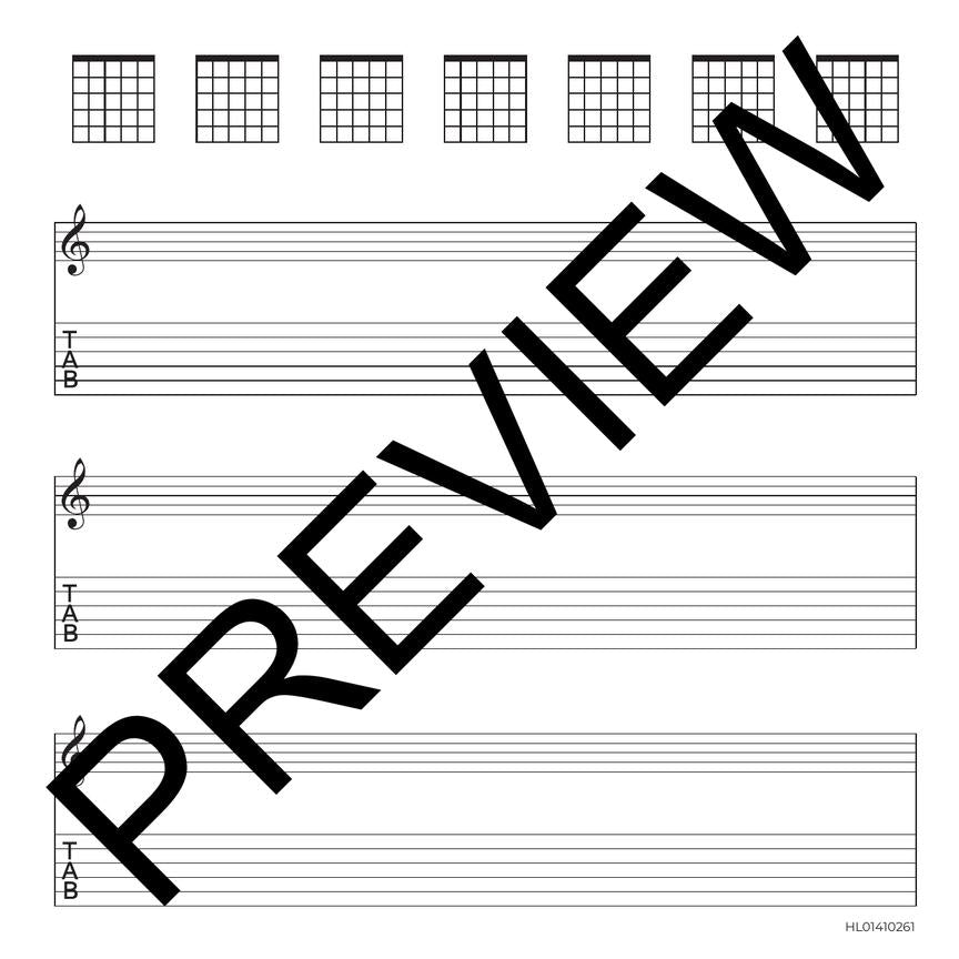Manuscript Paper: Guitar Lesson Book