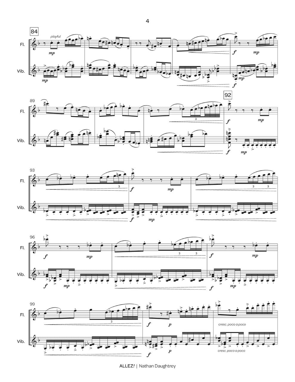 Daughtrey: Allez! (Version for Flute & Vibraphone)