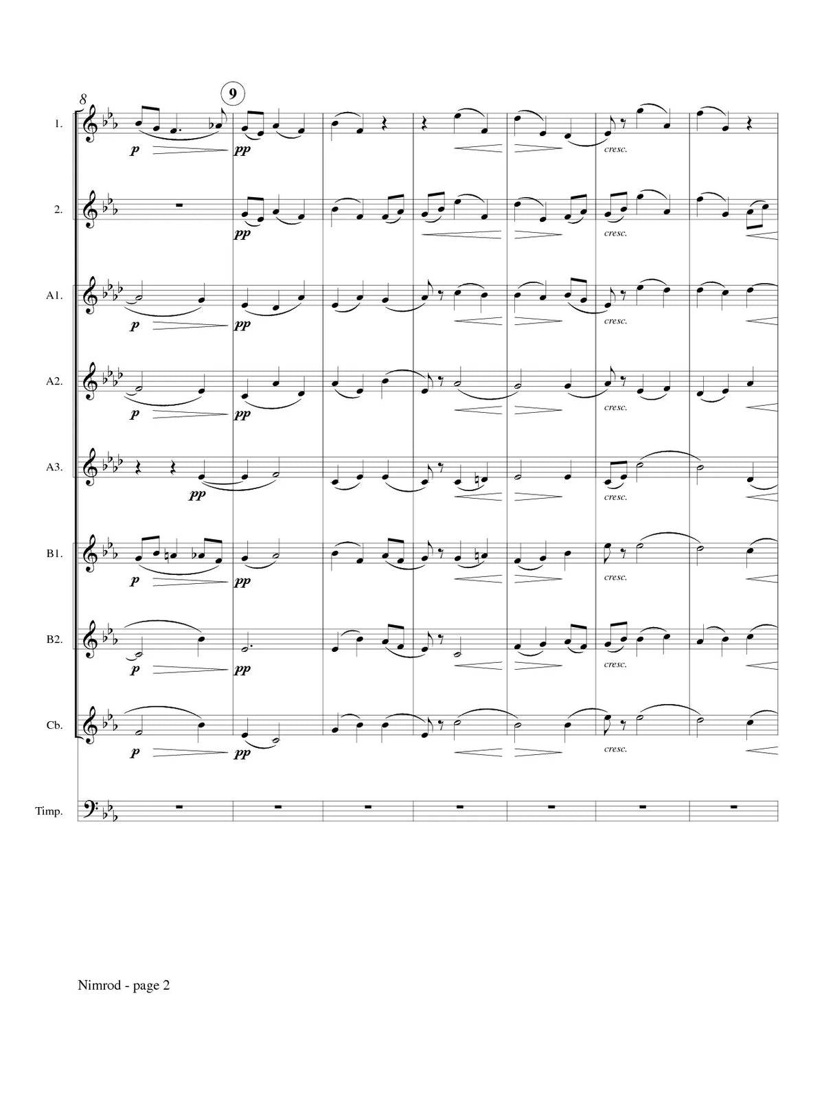 Elgar: Nimrod from Enigma Variations (arr. for flute choir)