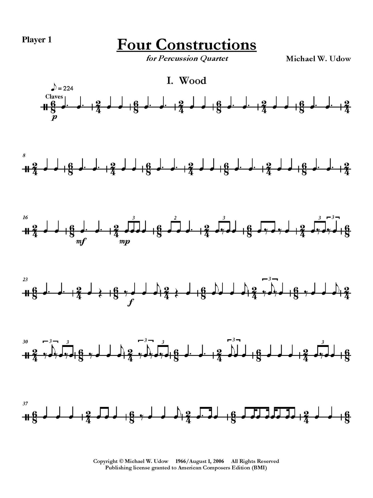 Udow: Four Constructions