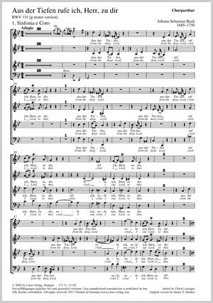 Bach: Aus der Tiefen rufe ich, BWV 131 (Version in G Minor)