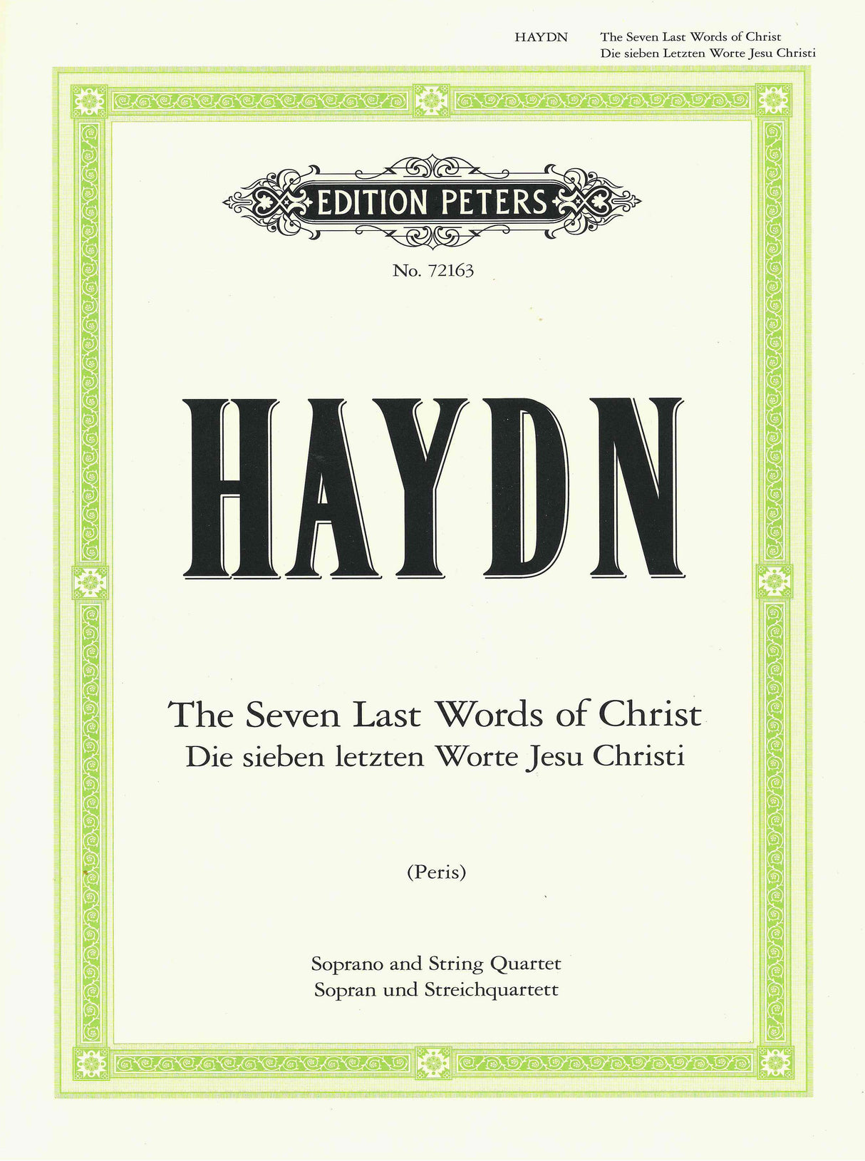 Haydn: The Seven Last Words of Christ (arr. for soprano and string quartet)