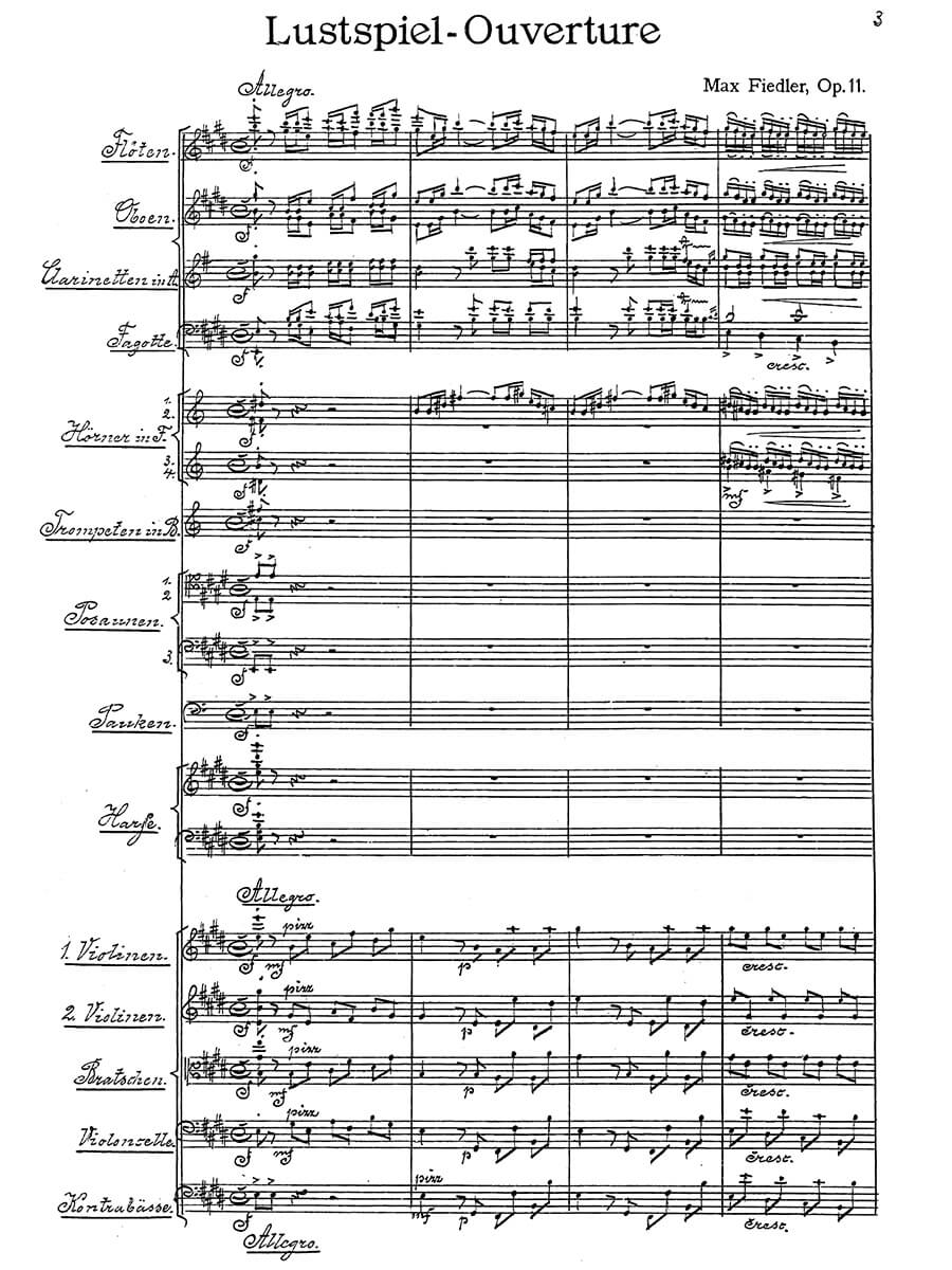 Fiedler: Lustspiel Overture, Op. 11