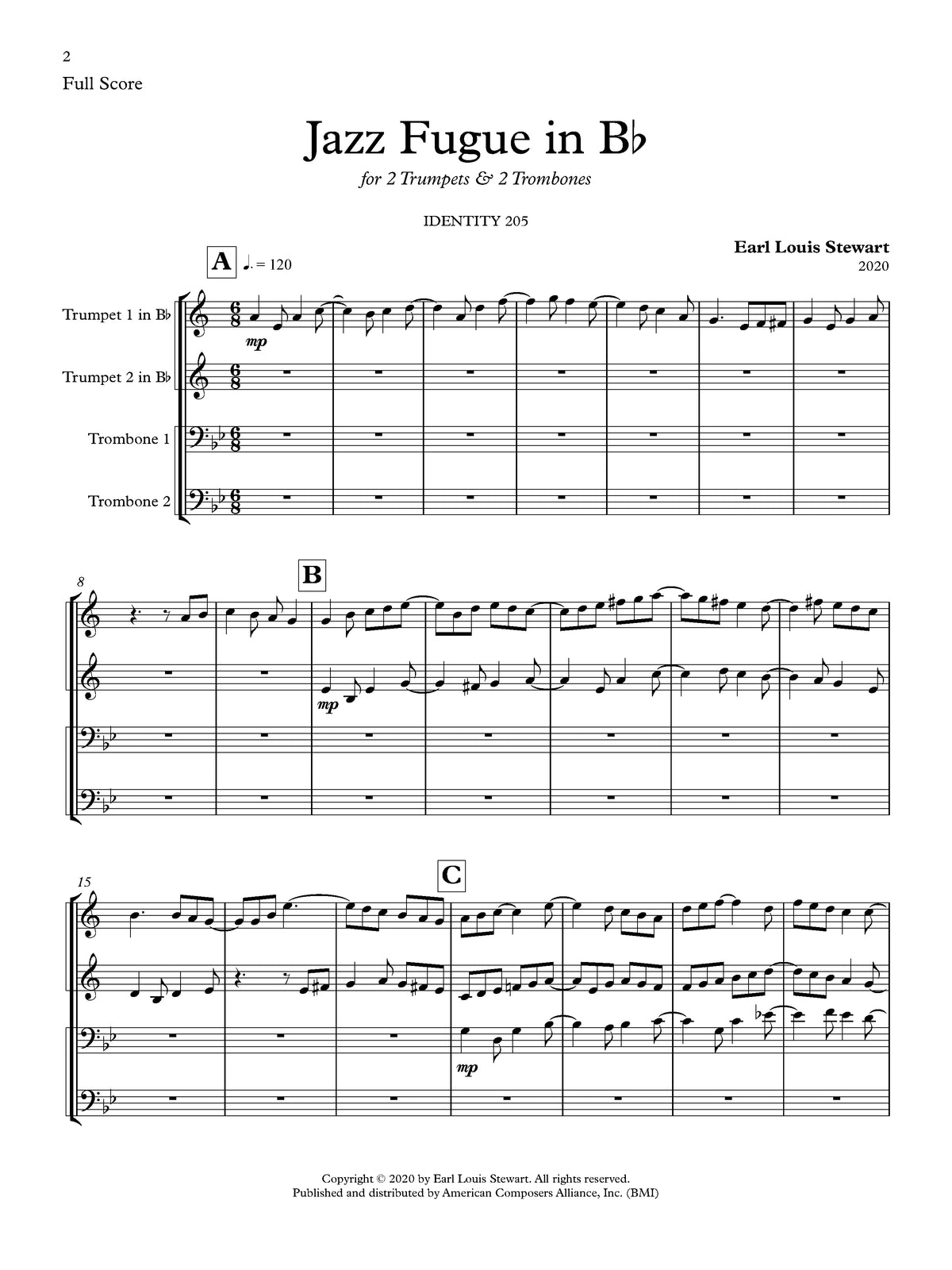 Stewart: Jazz Fugue in B-flat