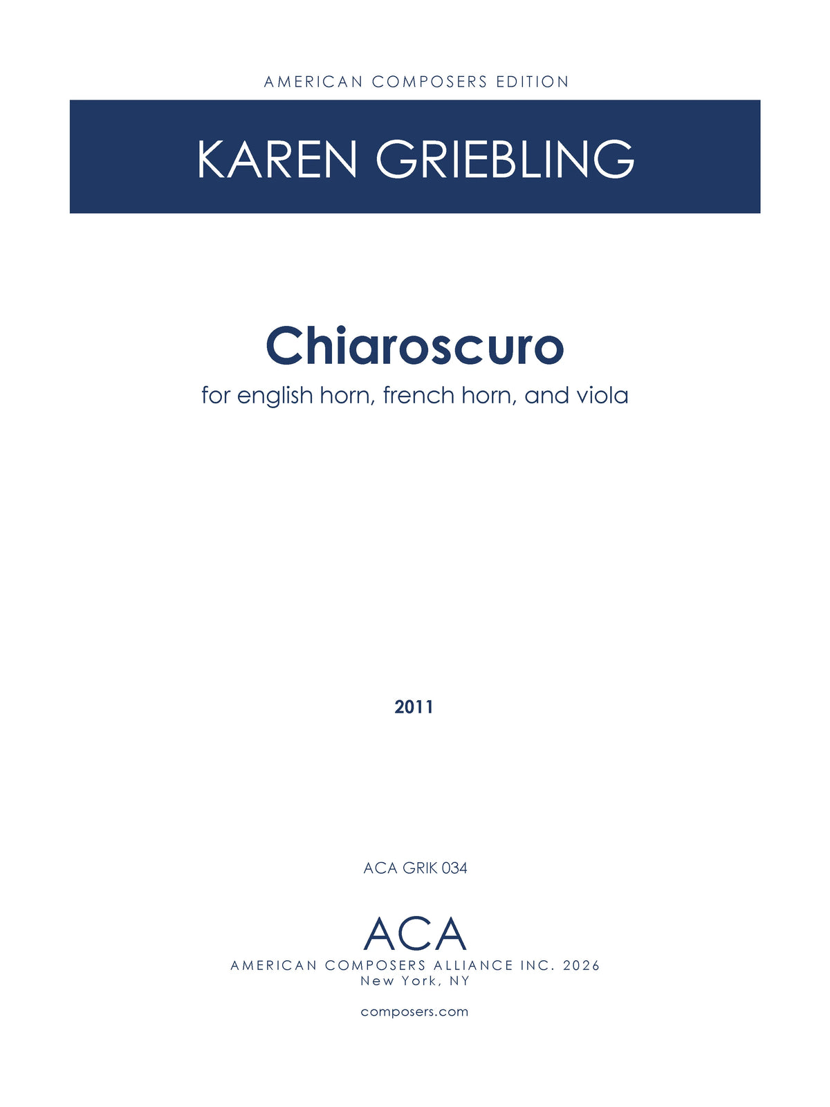 Griebling: Chiaroscuro