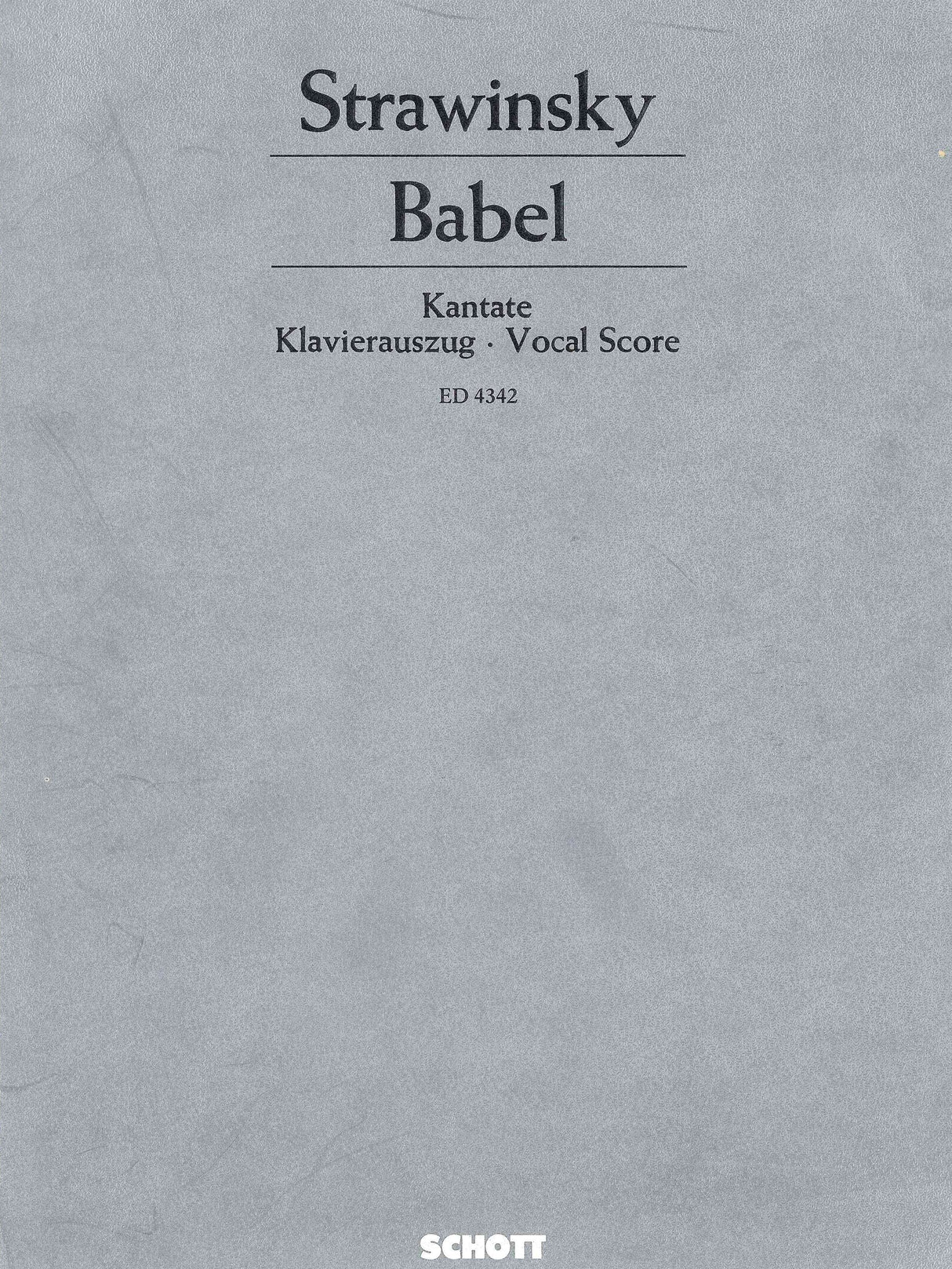 Stravinsky: Babel