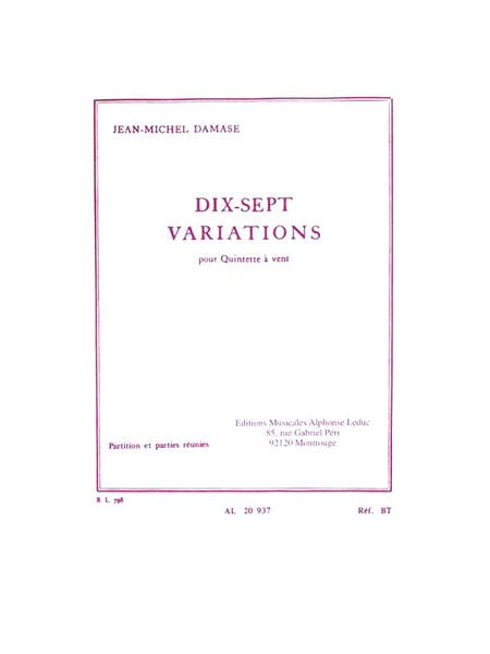 Damase: 17 Variations for Wind Quintet