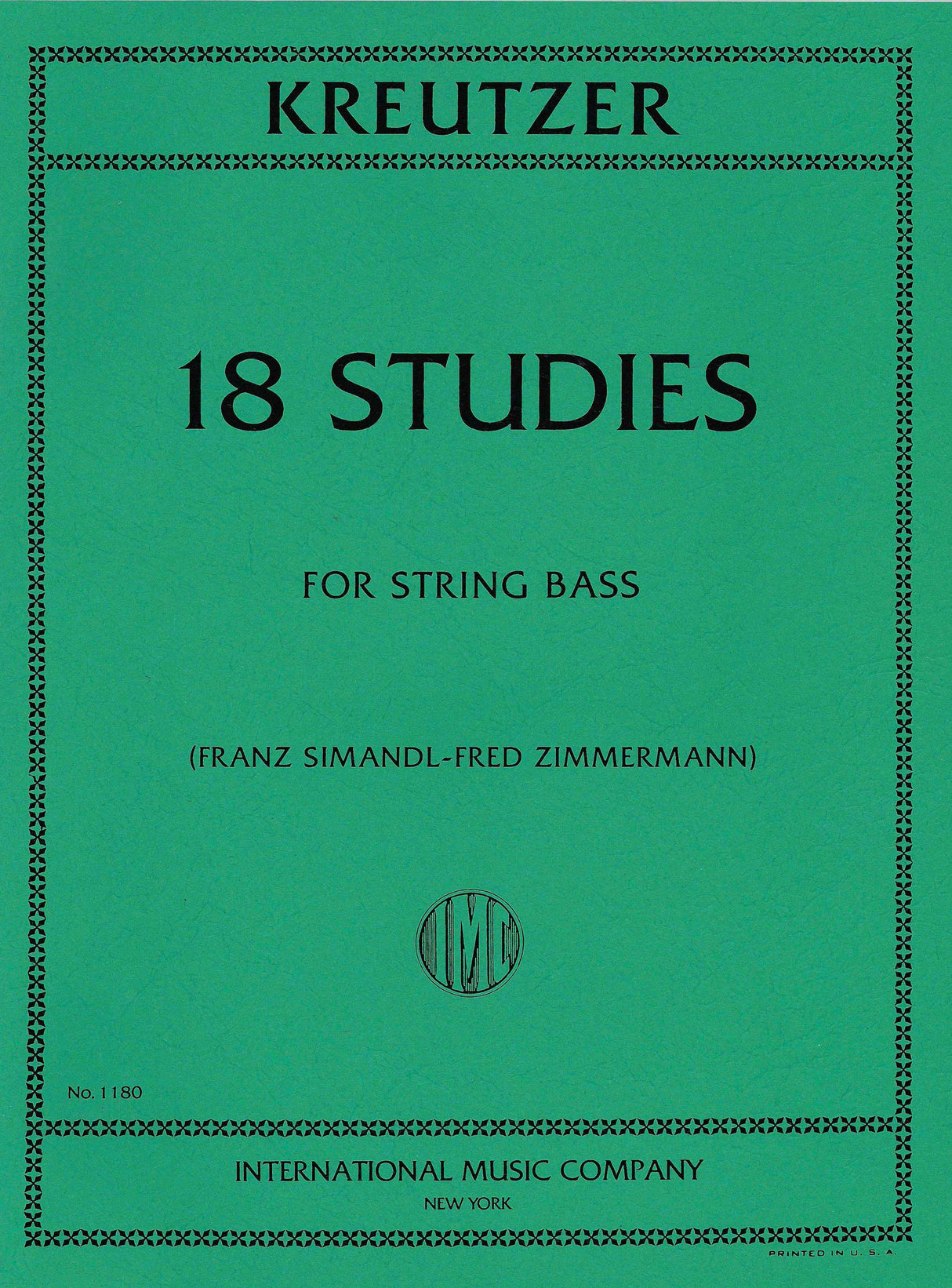Kreutzer: 18 Studies (arr. for double bass)