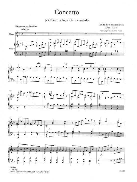 C.P.E. Bach: Flute Concerto in D Minor, Wq. 22