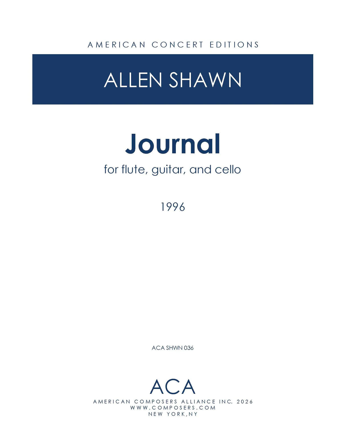 Shawn: Journal