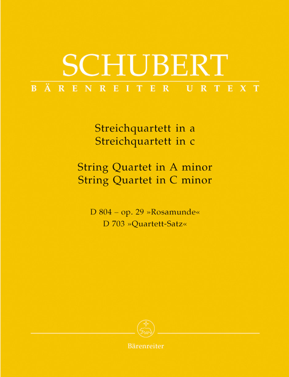 Schubert: String Quartets, Op. 29, D 804 ("Rosamunde") and D 703 ("Quartett-Satz")