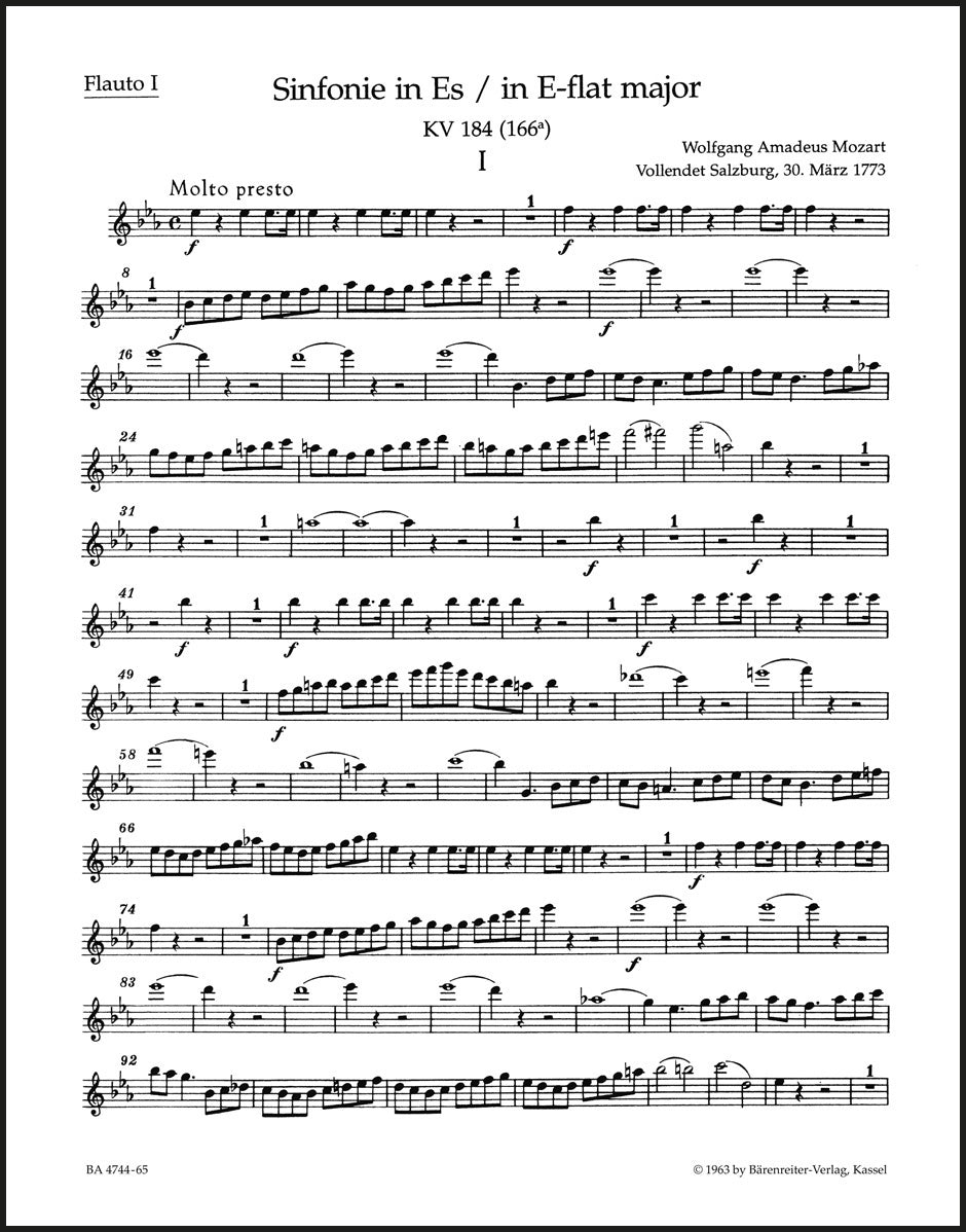 Mozart: Symphony No. 26 in E-flat Major, K. 184 (166a)