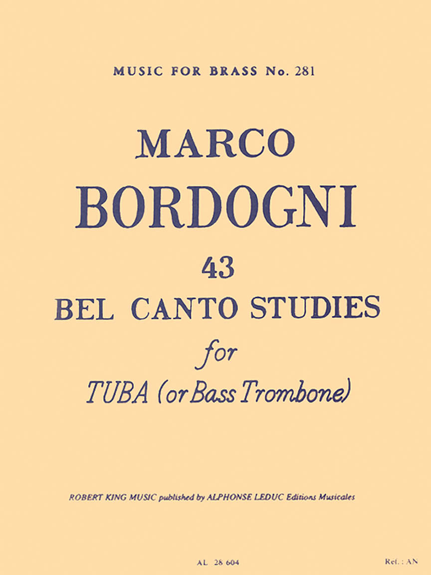 Bordogni: 43 Bel Canto Studies for Tuba or Bass Trombone