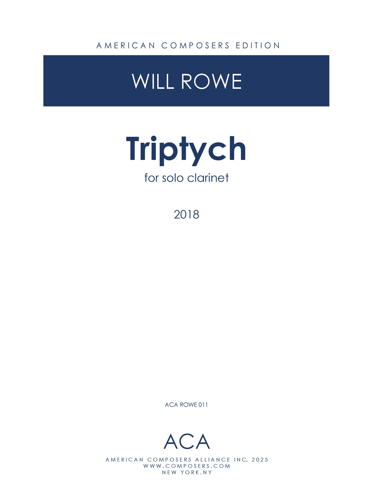 Rowe: Triptych