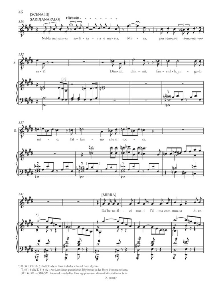 Liszt: Sardanapalo, Act 1 (Fragment)