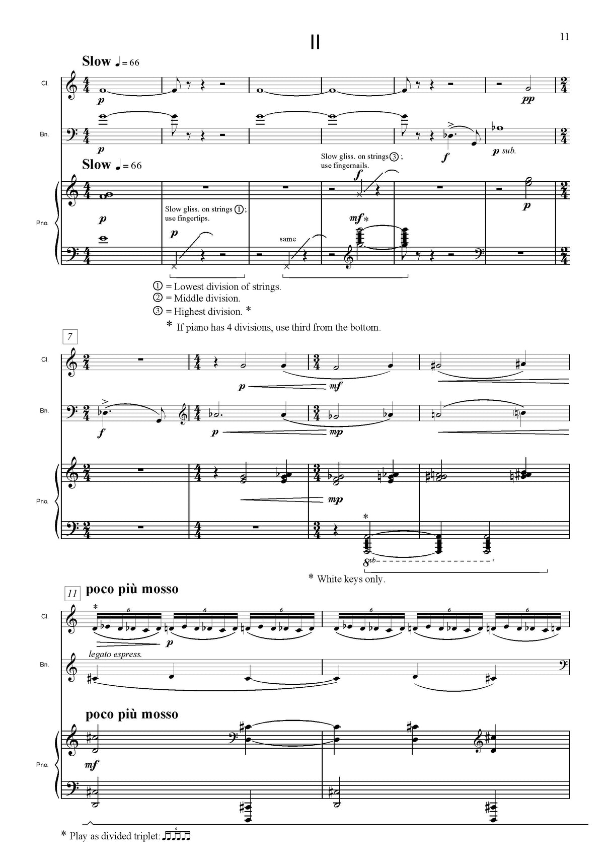 Van de Vate: Piano Trio (Version for Clarinet, Bassoon and Piano)