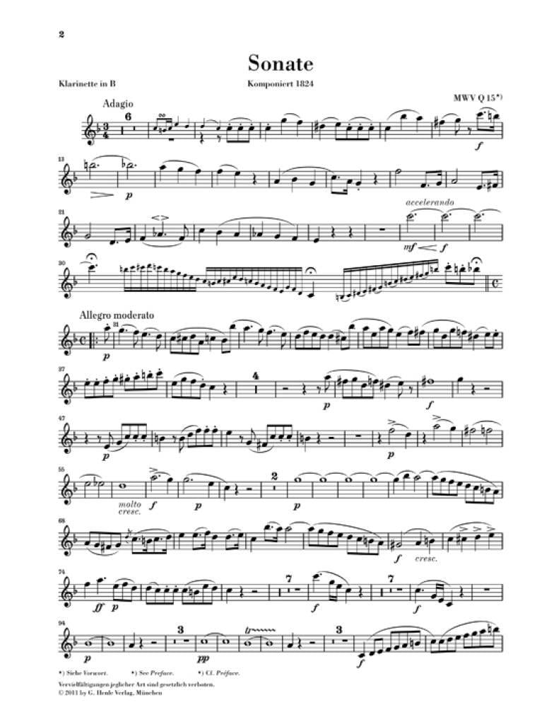 Mendelssohn: Clarinet Sonata in E-flat Major