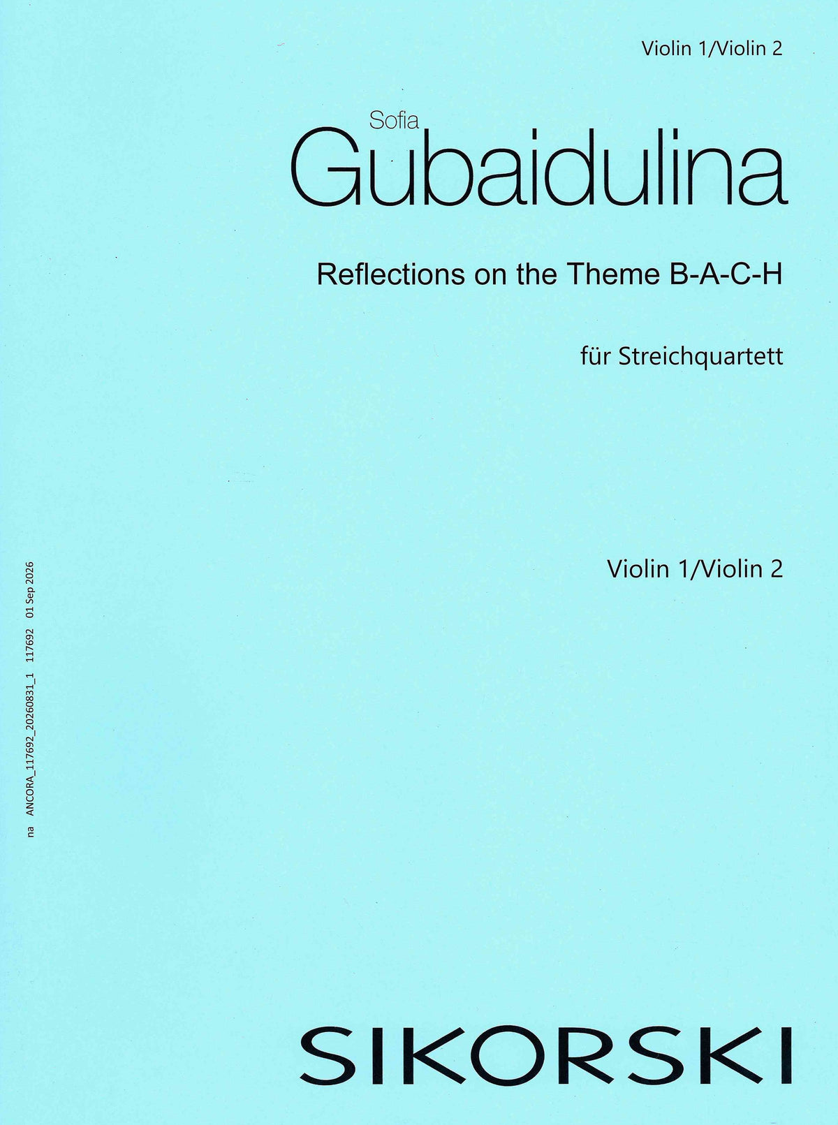 Gubaidulina: Reflections on the Name of B-A-C-H